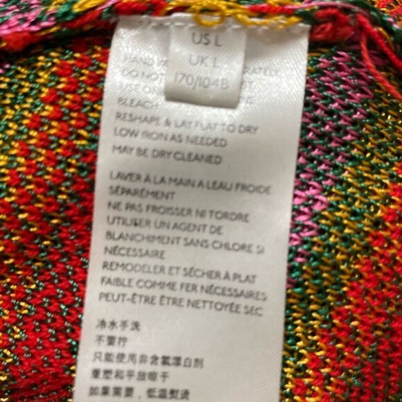 Free  People X REVOLVE Milano Mini Dress Green
Red Knit Long Sleeve M - Picture 10 of 11